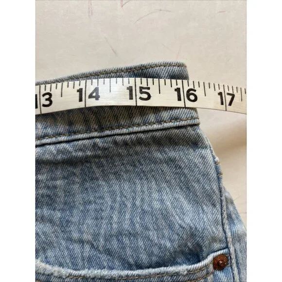 Levi’s Straus 501 Button Fly Shorts Size 31 Light Blue Pattern - Picture 6 of 6